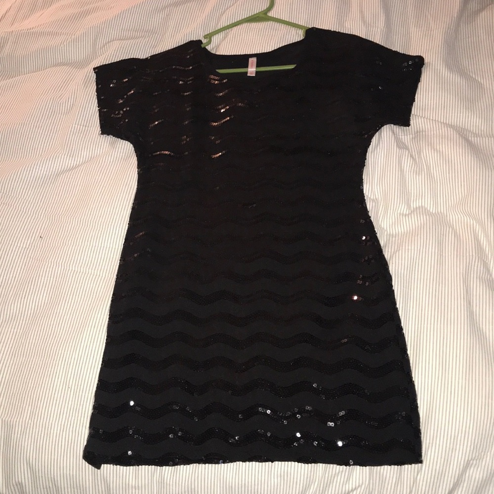 Black sequin dress